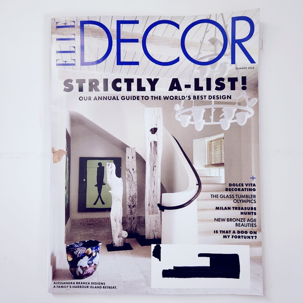 🍭7/$15 Elle Decor Magazine Summer 2025 Strictly A-List!